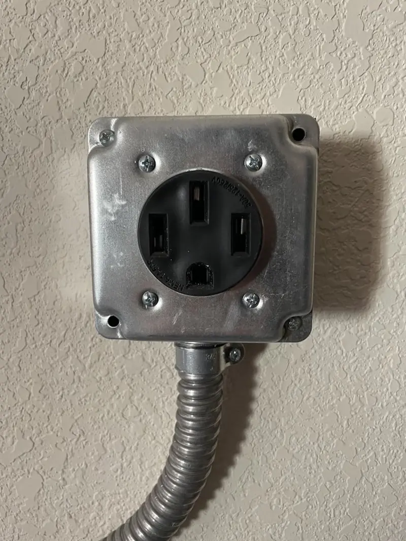 NEMA 14-50 outlet installed for Electrical Panel Upgrade in Carpinteria